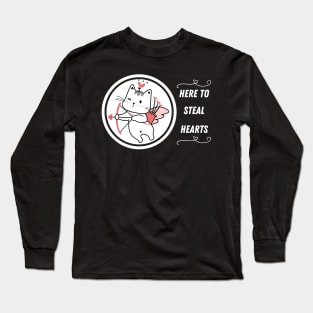 Here to steal hearts Long Sleeve T-Shirt